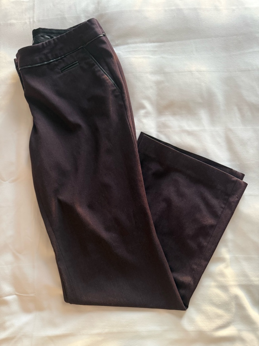 Express Women's Straight Leg Pants in Deep Plum